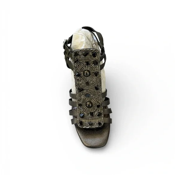 Vince Camuto Black Strappy Beaded Sandals - Picture 2 of 6